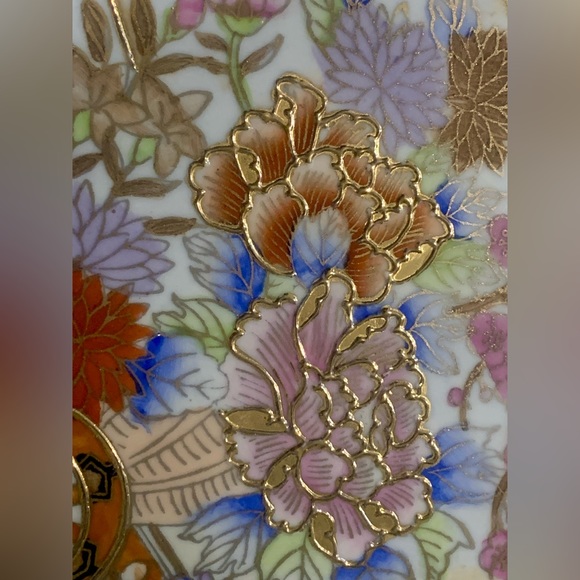 Vintage Beautiful Hand Painted Porcelain Imari Decorative Japenese Plate Gold - Picture 3 of 5